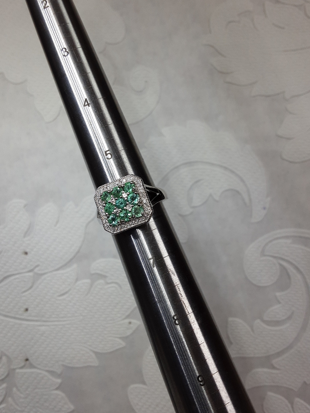 925 emerald ring. - Picture 6 of 6
